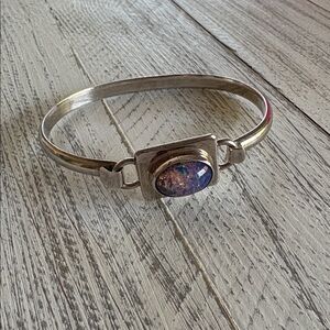 Vintage Hinged Hook Bangle  925